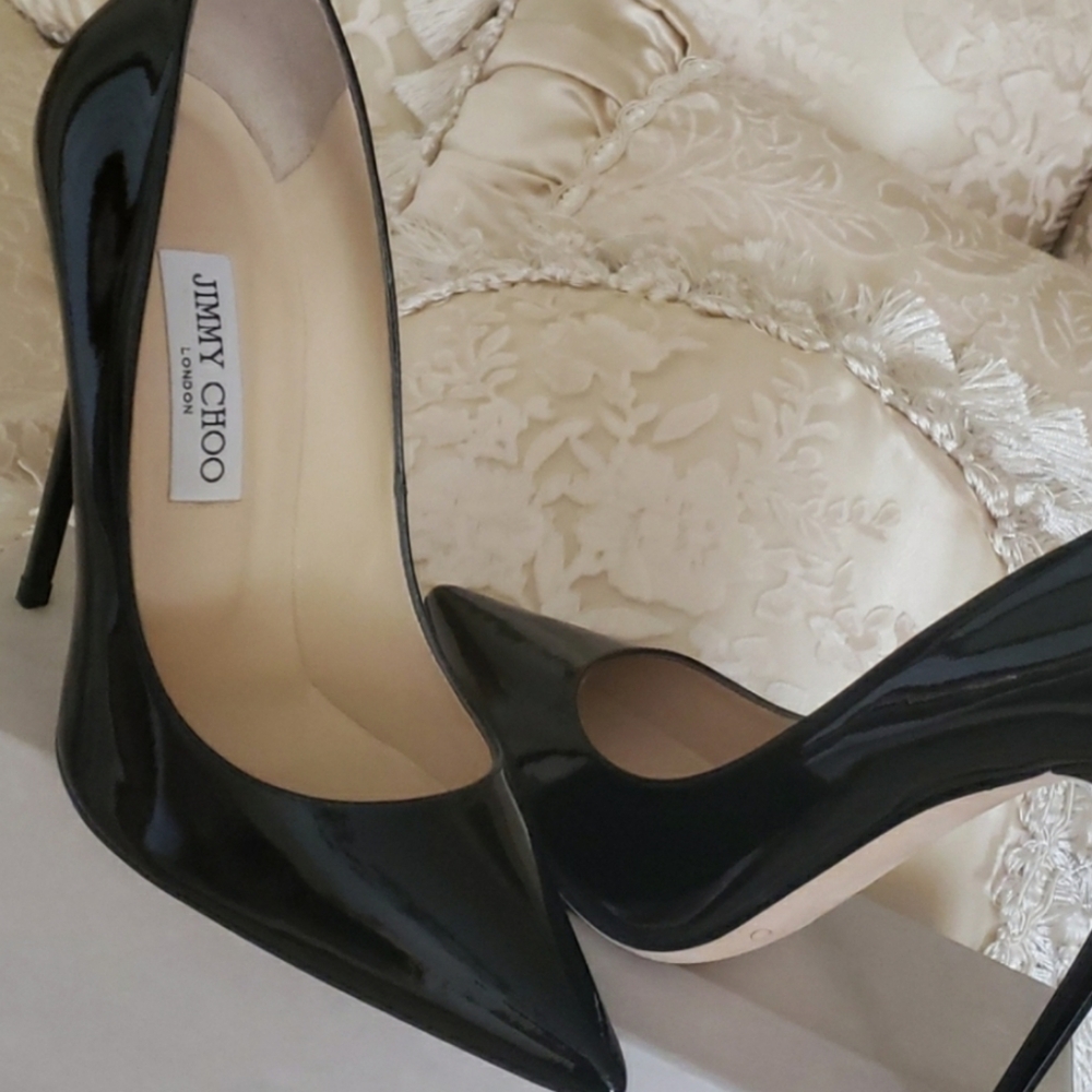 NWT, Authentic Jimmy Choo Stillettos, Size 8 - Picture 2 of 6